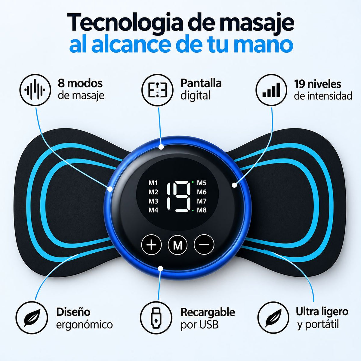 MINI MASAJEADOR CERVICAL MARIPOSA + ENVIO GRATIS
