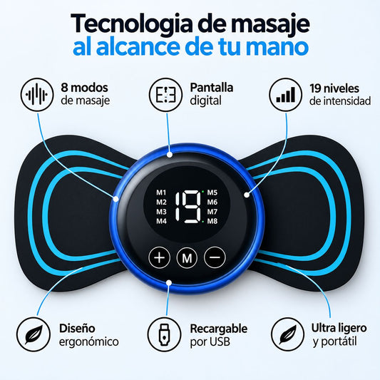 MINI MASAJEADOR CERVICAL MARIPOSA + ENVIO GRATIS